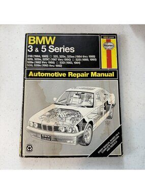 Haynes 18020 Repair Manual for BMW 3 & 5 Series (1982-1992) Good Condition